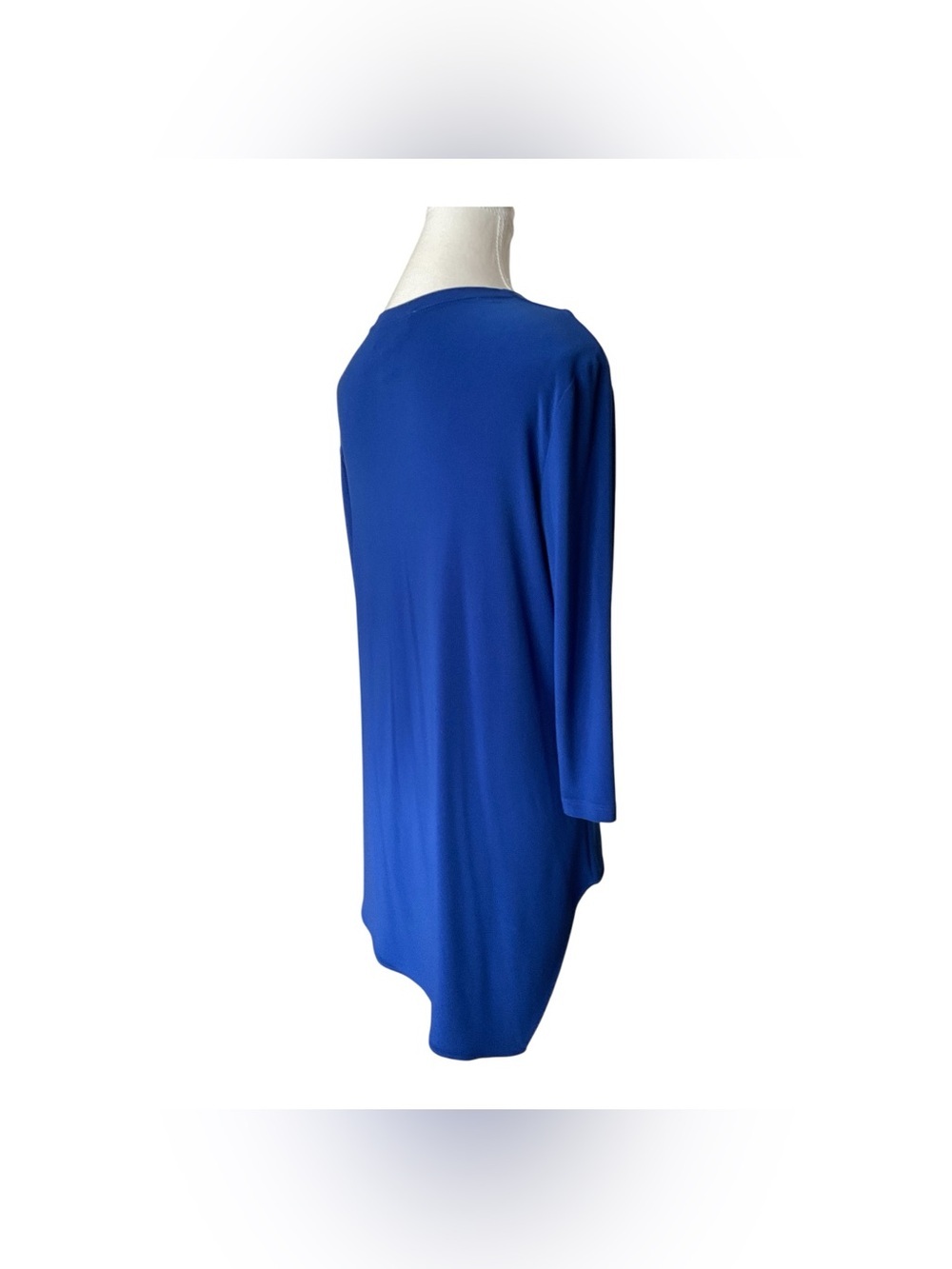 Joseph Ribkoff Royal Blue V-Neck Tunic Top Asymmetrical Hem Size 10 - Picture 6 of 6